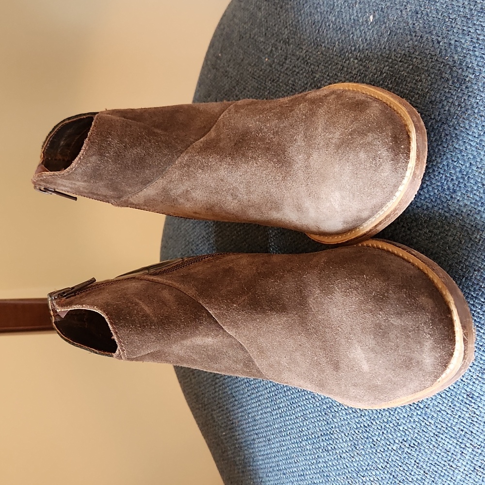 Brown Suede Ankle Boots - Picture 4 of 6